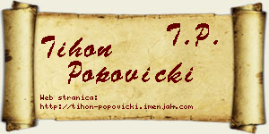 Tihon Popovicki vizit kartica